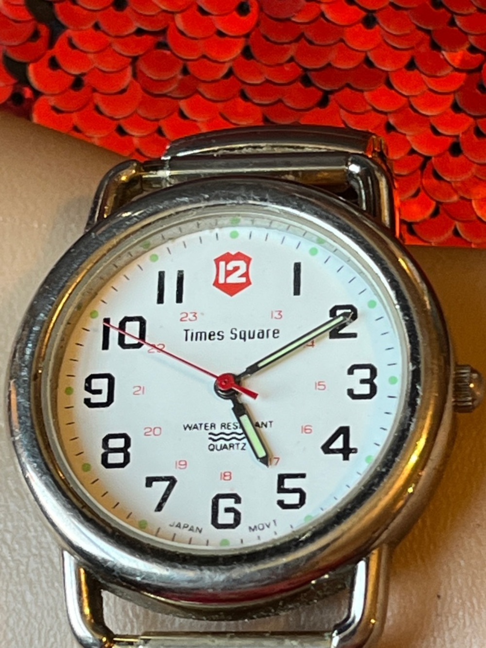 Vintage Times Square Elegant Simple
Minimal Wrist Watch, Stainless Steel Signed